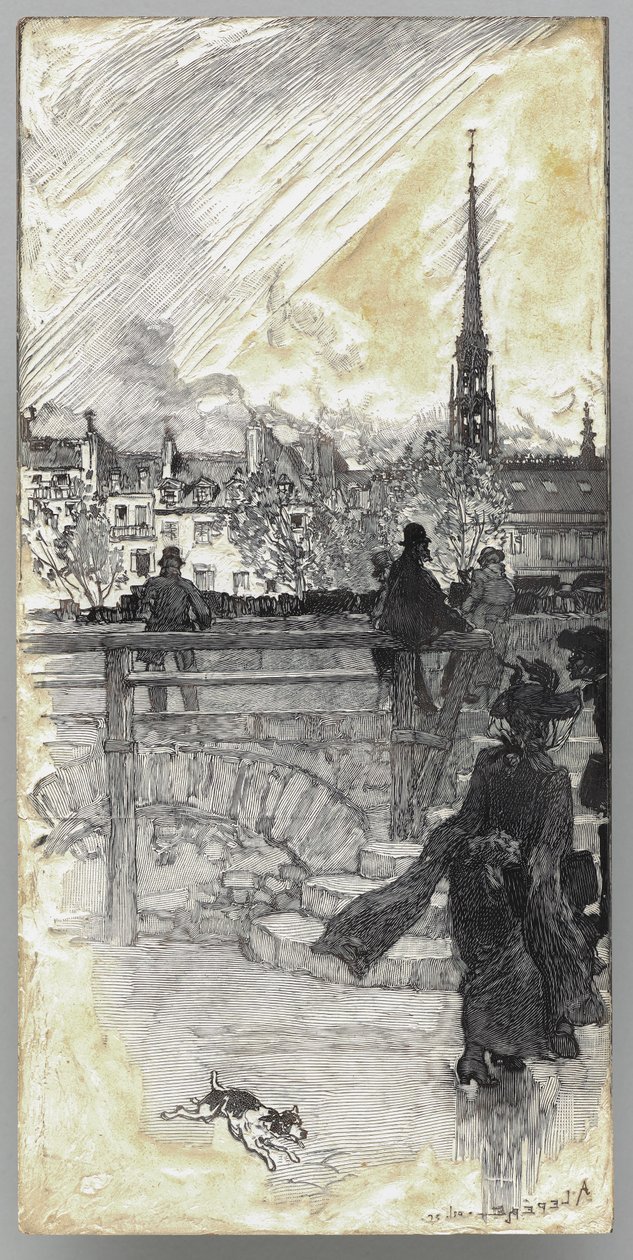 Quai des Grands Augustins, Paris de Auguste Louis Lepère