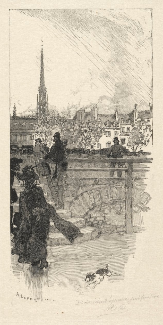 Quai des Grands Augustins, Paris. de Auguste Louis Lepère