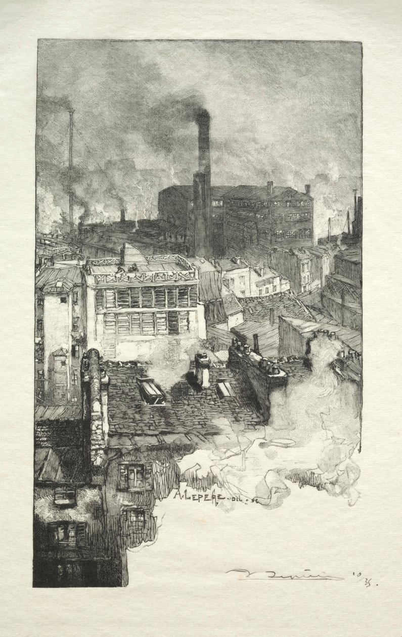 Distrito de Gobelins, 1889. de Auguste Louis Lepère