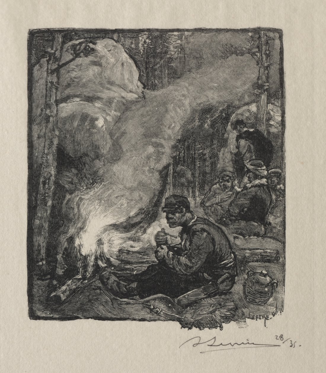 Refeição dos Lenhadores de Auguste Louis Lepère