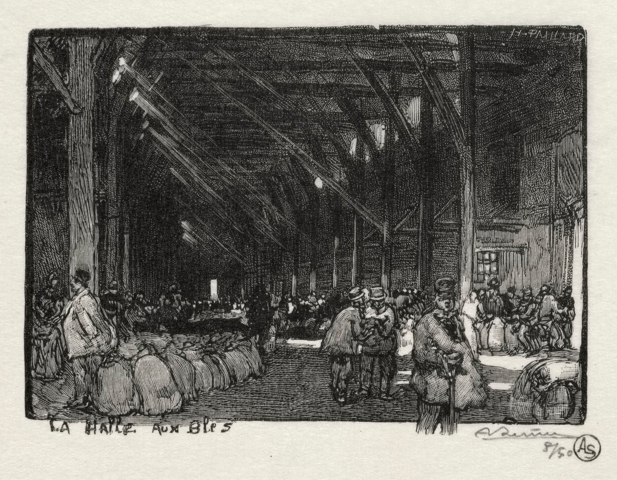 Rouen Illustré: O Halle aux Blès, 1896. de Auguste Louis Lepère