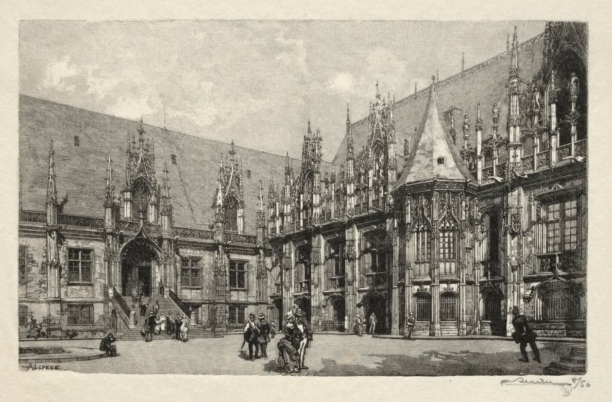 Rouen ilustrado: O Palácio da Justiça de Auguste Louis Lepère