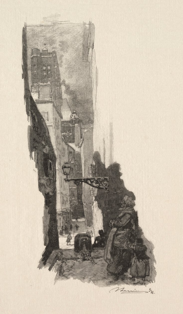 Rue Grenier sur lEau. de Auguste Louis Lepère