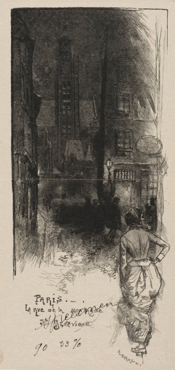 Rue de la Montagne, St. Genevieve de Auguste Louis Lepère