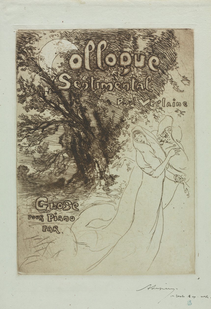 Colóquio Sentimental de Paul Verlaine, 1897. de Auguste Louis Lepère