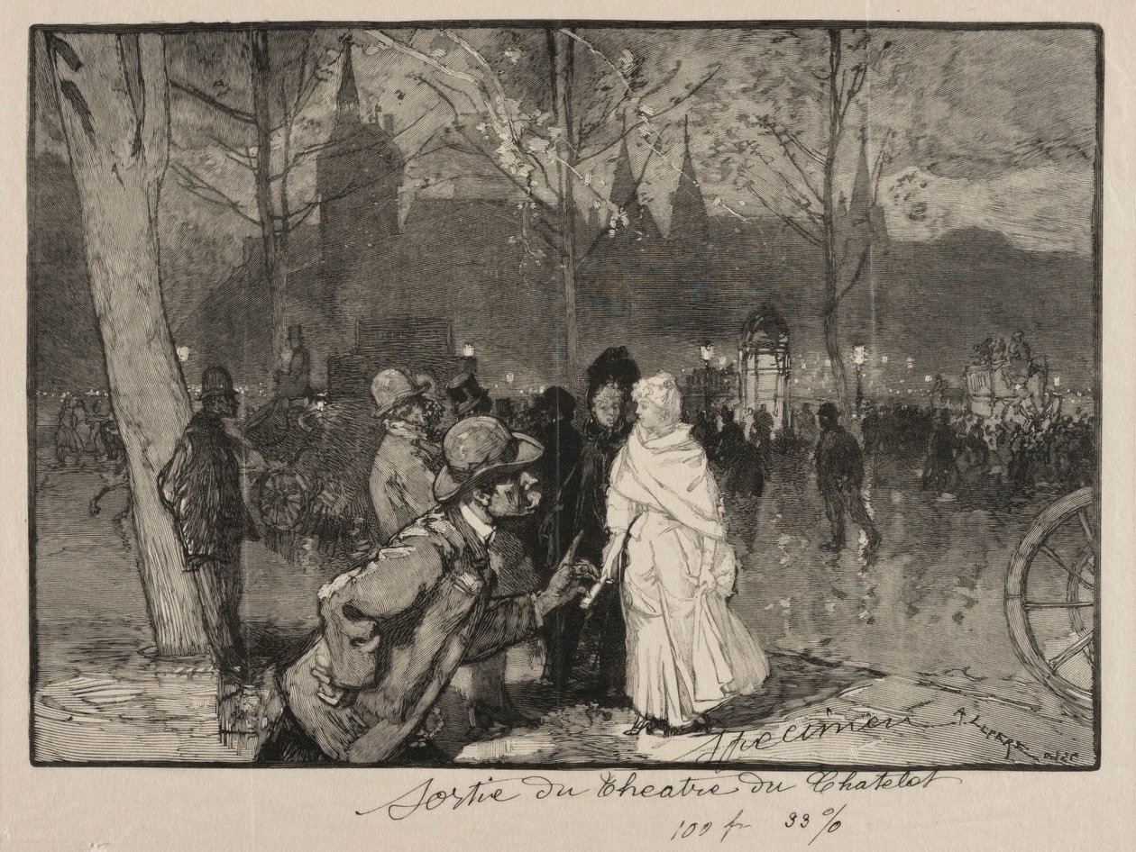 Saia do Chatelet Theatre. de Auguste Louis Lepère