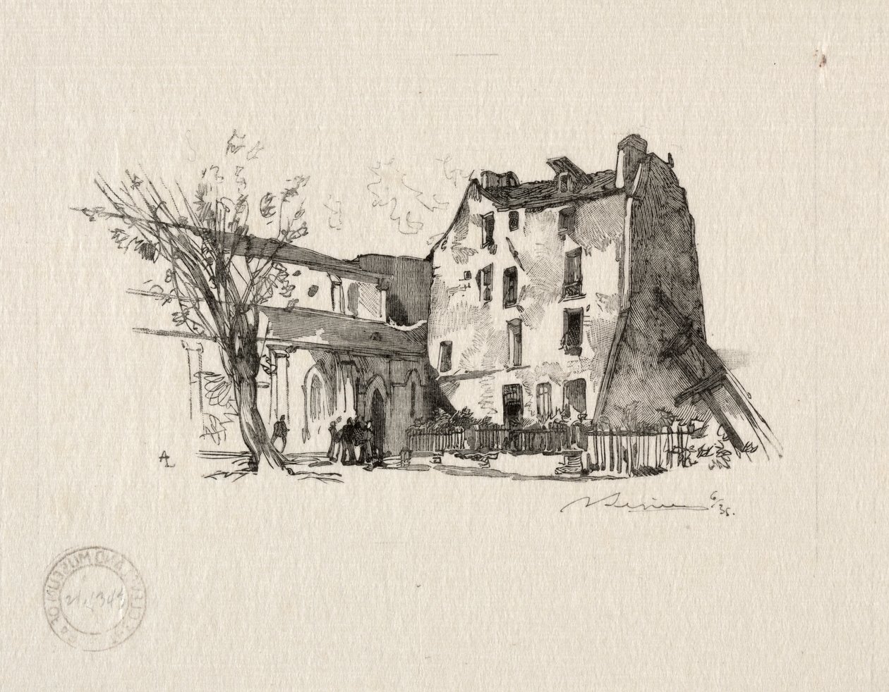 St. Julien the Poor: o presbitério. de Auguste Louis Lepère
