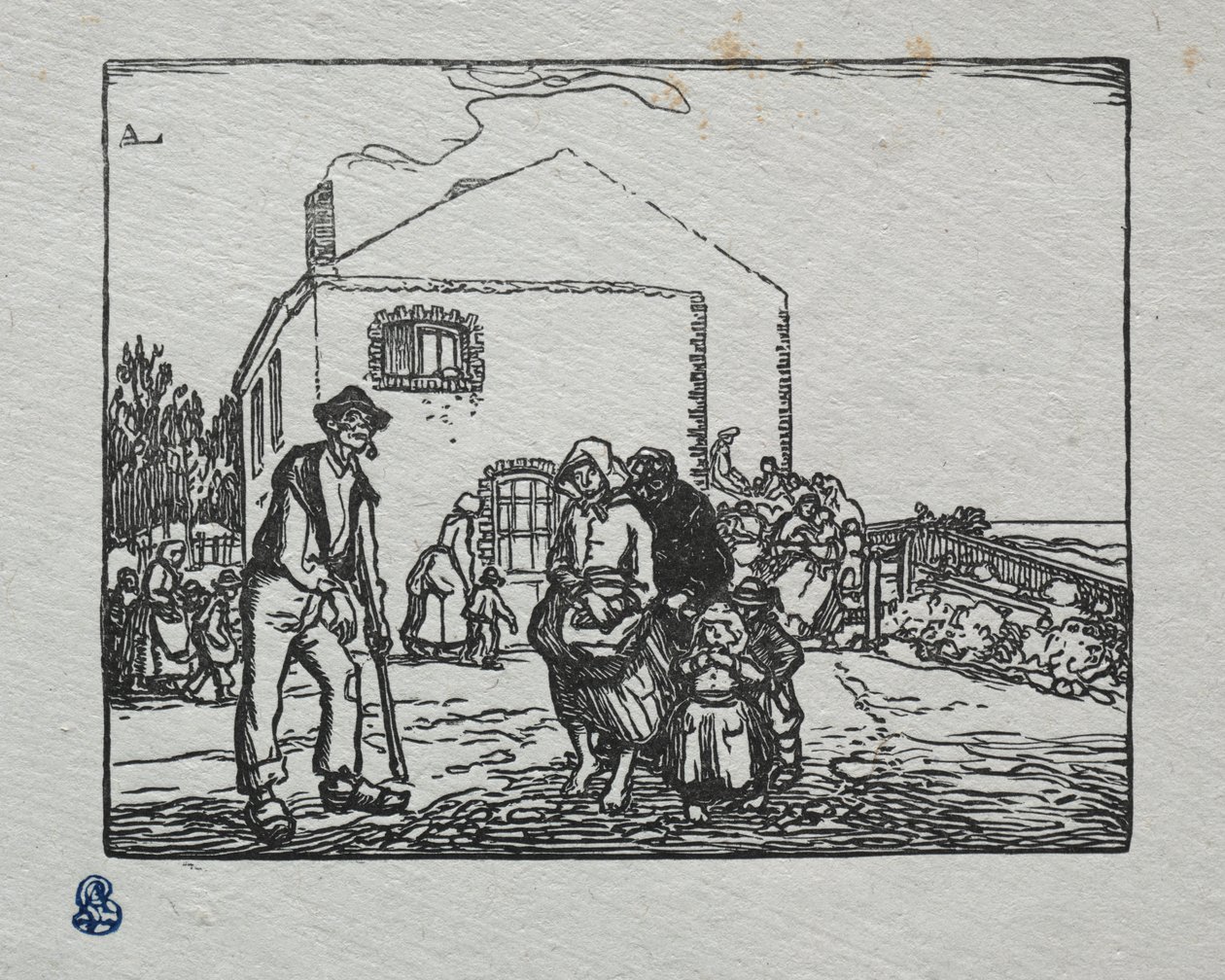 Os mendigos na última casa de Auguste Louis Lepère