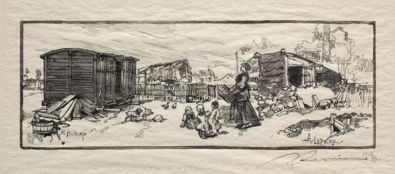A Casa da Carruagem (Le wagon-logement) de Auguste Louis Lepère