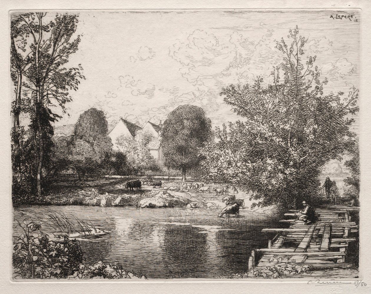 A passarela velha, 1915. de Auguste Louis Lepère