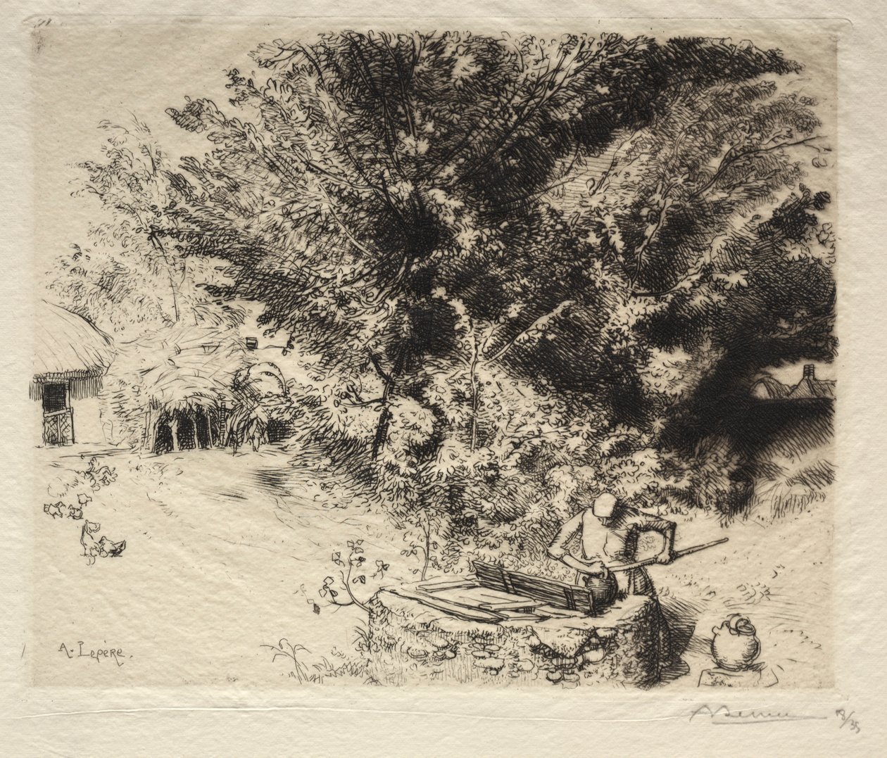 O poço, 1911. de Auguste Louis Lepère