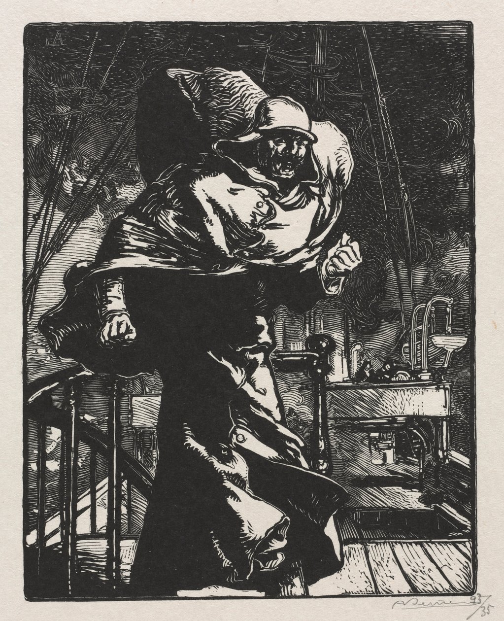 A guerra de 1914. Primeira série. Imperador William na raiva, 1915. de Auguste Louis Lepère