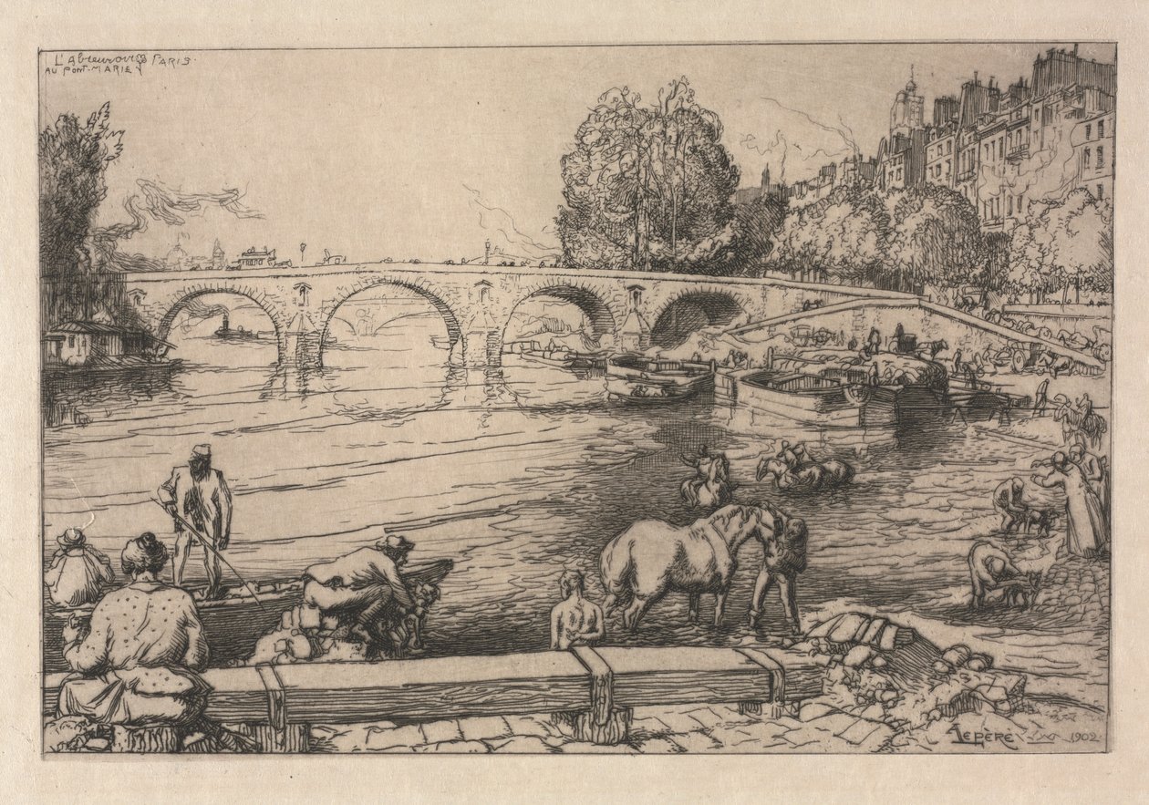 O Watering Place na Marie Bridge de Auguste Louis Lepère