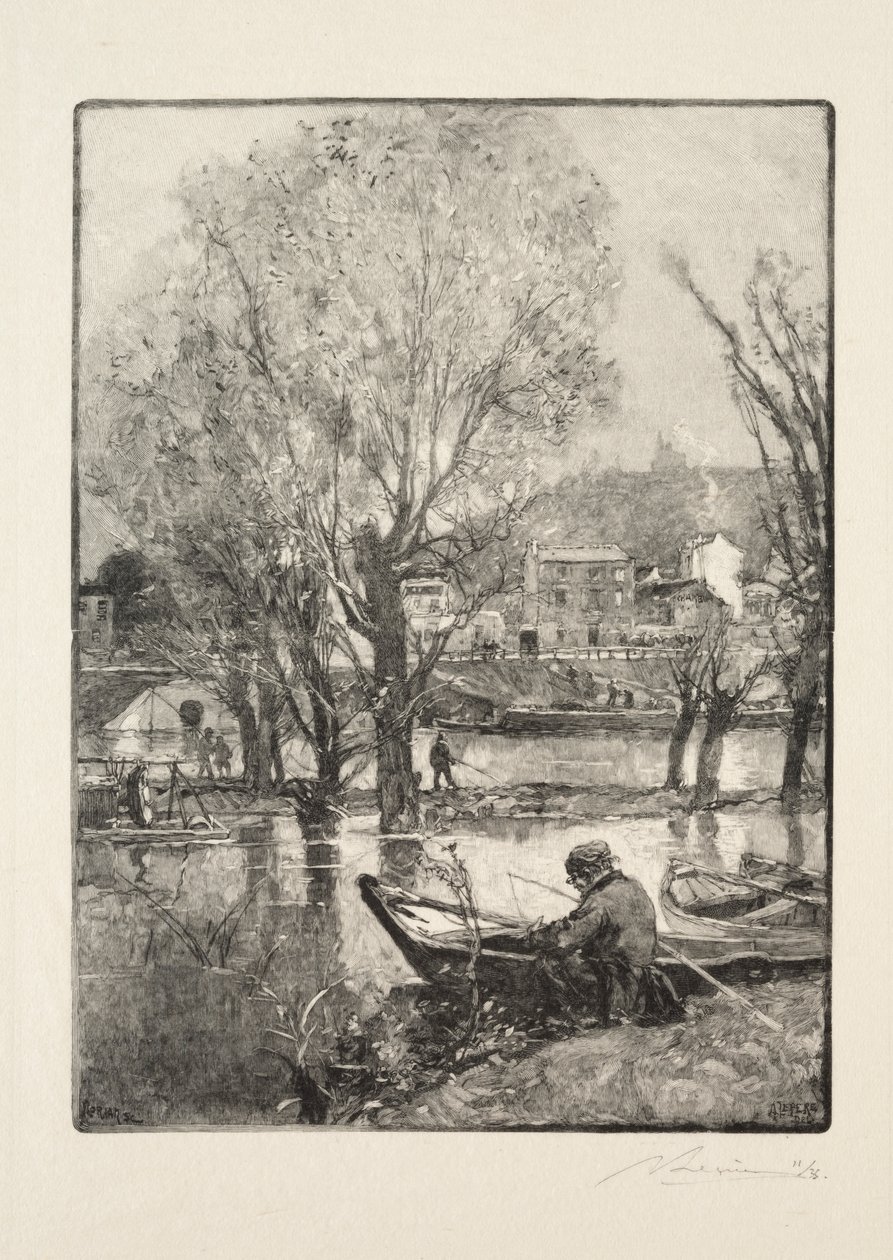 Um canto da Ilha Billancourt de Auguste Louis Lepère