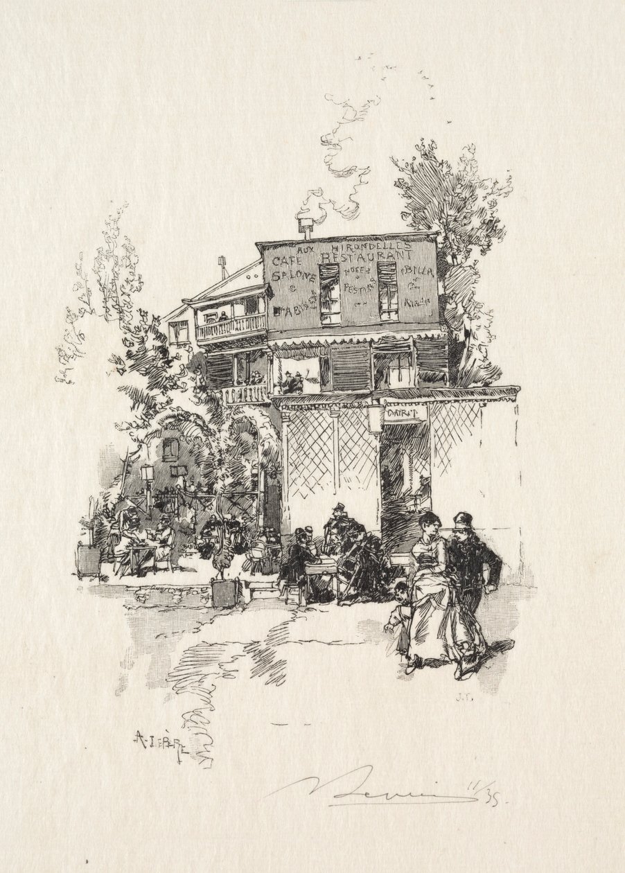 Um Guinguette. de Auguste Louis Lepère