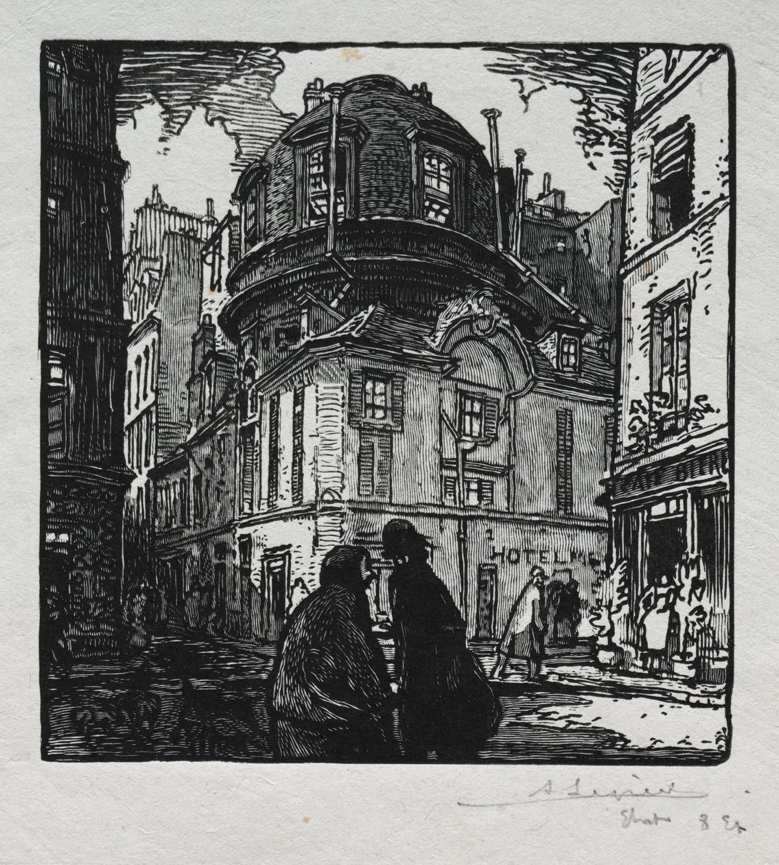 Vista do Hotel Colbert de Auguste Louis Lepère