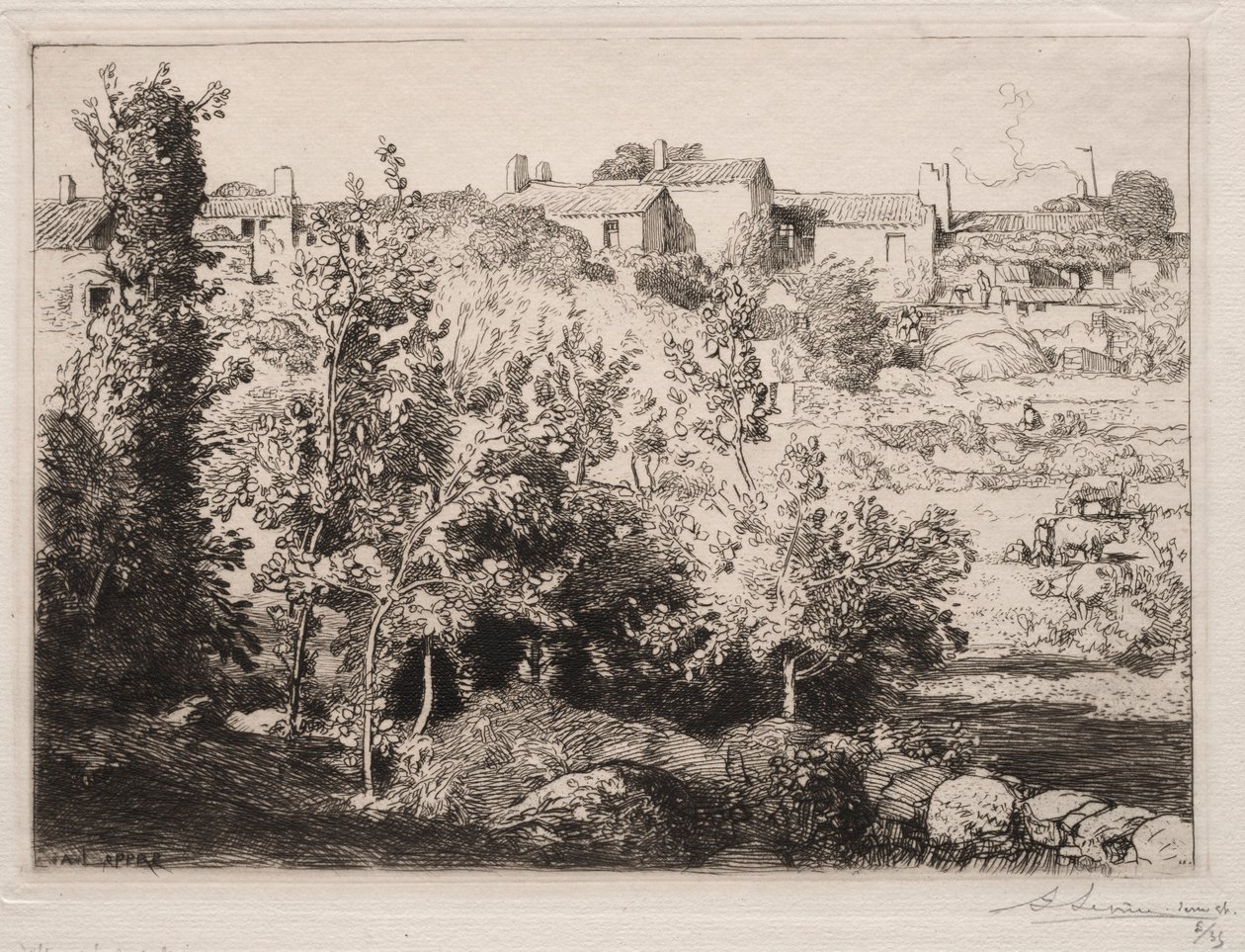 Aldeia de Meule, 1907. de Auguste Louis Lepère