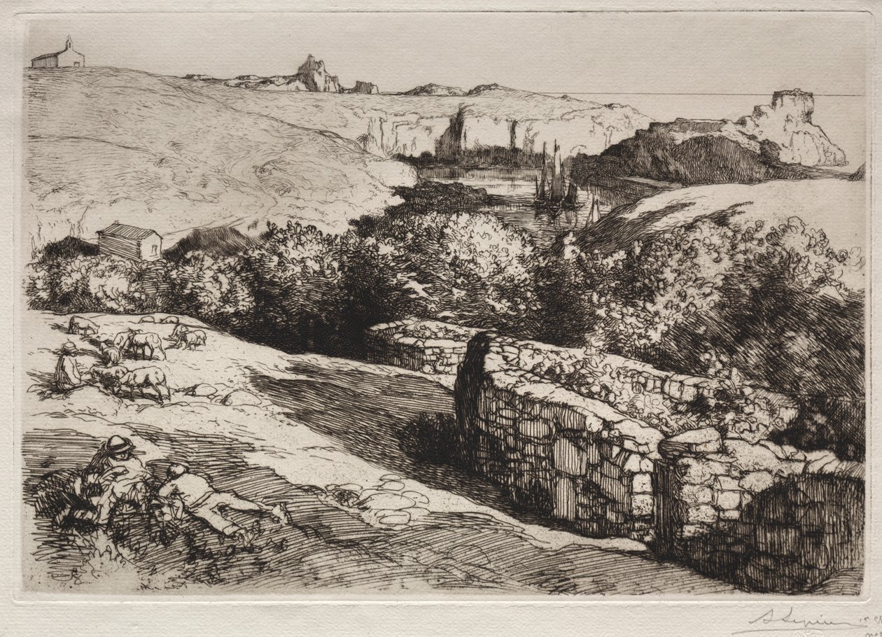 Vista do porto de La Meule de Auguste Louis Lepère