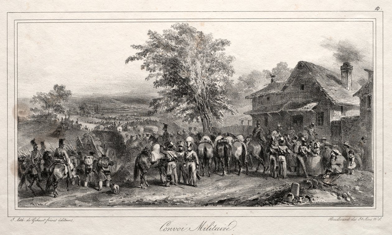 Álbum para 1831: Comboio Militar de Auguste Raffet