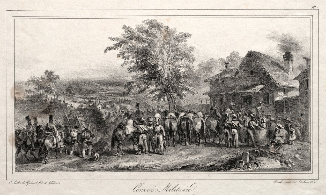 Álbum de 1831: comboio militar, 1831. de Auguste Raffet