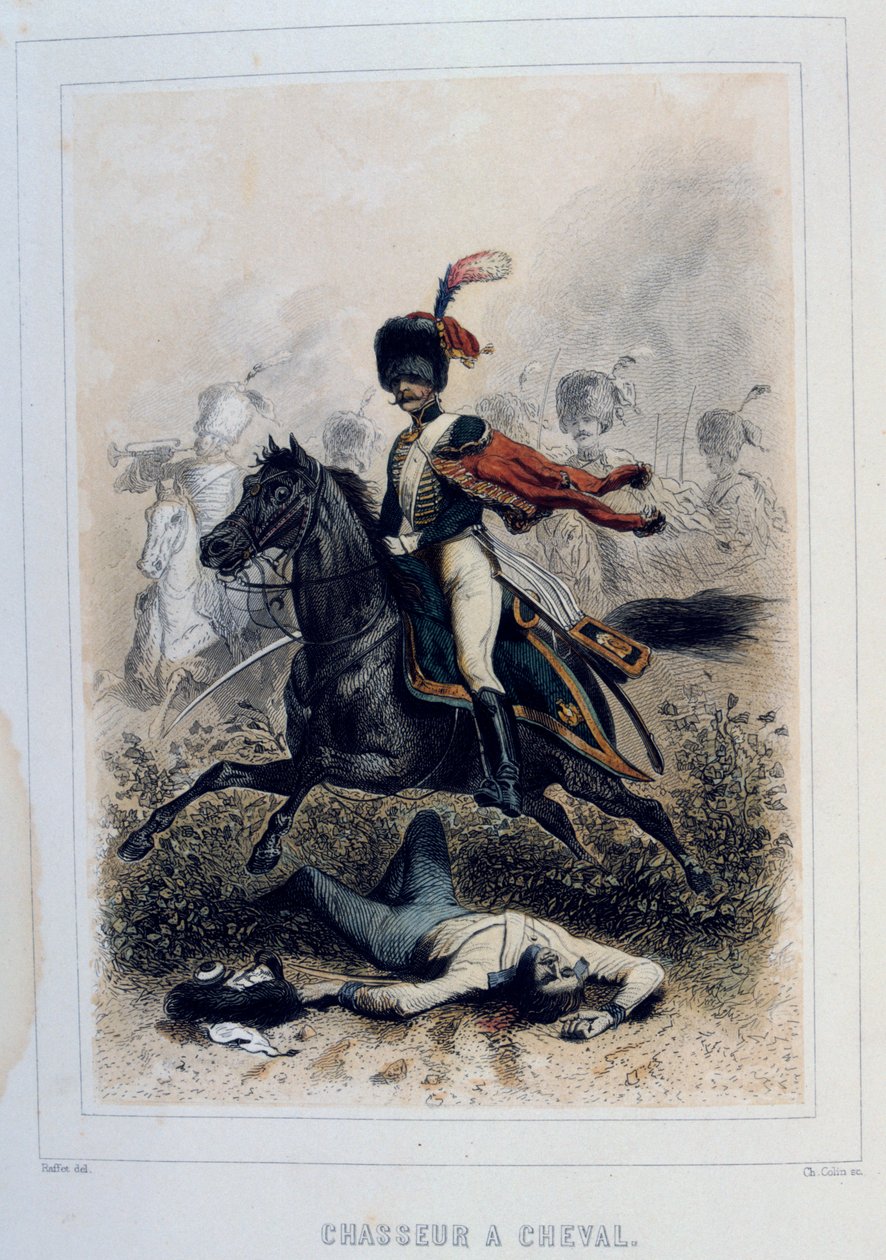 Caçadores de cavalos, cavalaria leve, 1859. de Auguste Raffet