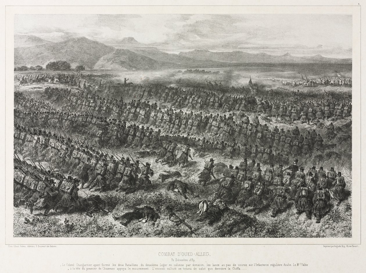 Combate de Oued-alleg, 31 de dezembro de 1839 de Auguste Raffet