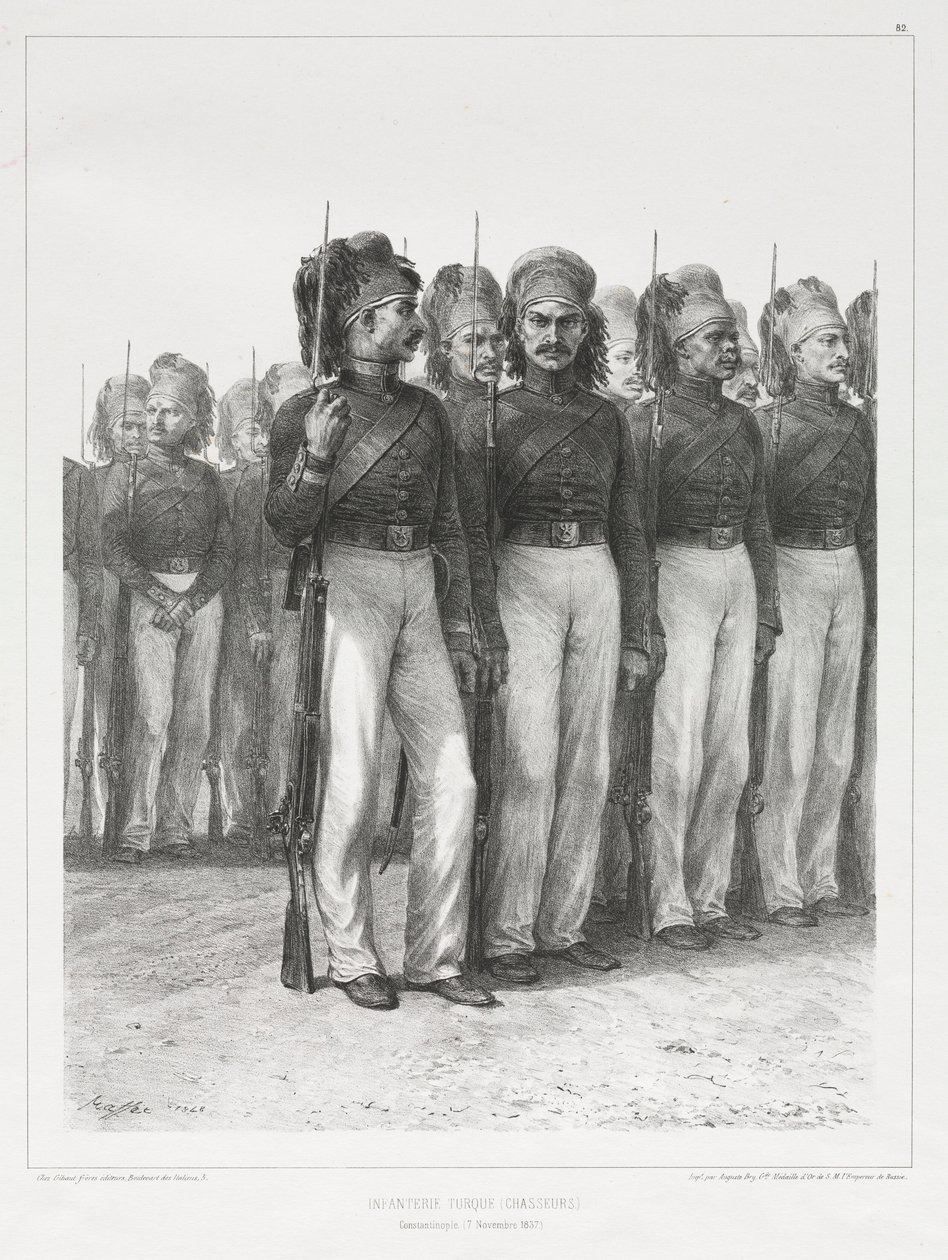 Infantaria turca, caçadores, 1837. de Auguste Raffet