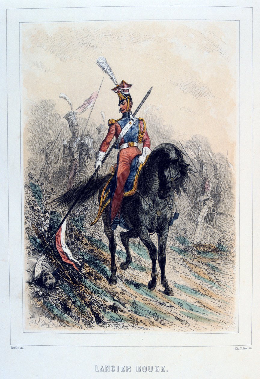 Lancer vermelho, 1859. de Auguste Raffet