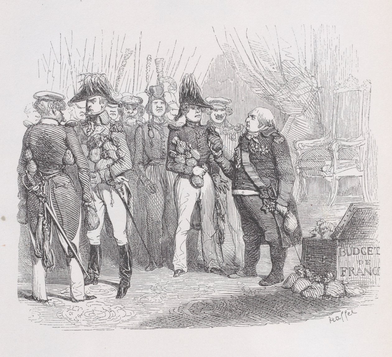 A Santa Aliança Bárbara de The Complete Works of Béranger, 1836. de Auguste Raffet