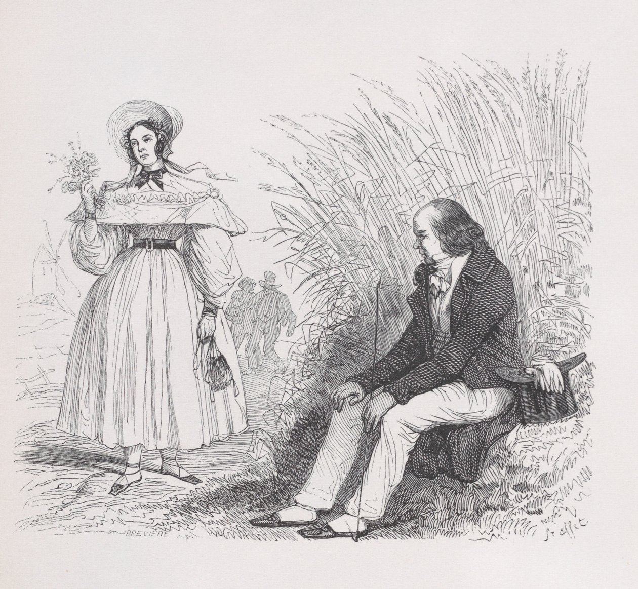 A Filha do Povo das Obras Completas de Béranger, 1836 de Auguste Raffet