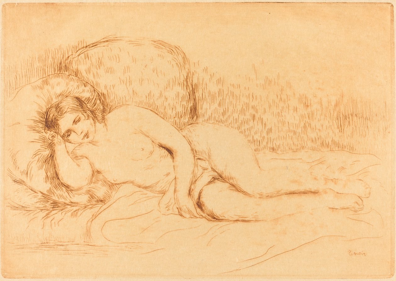 Mulher reclinada (Femme couchee) de Auguste Renoir