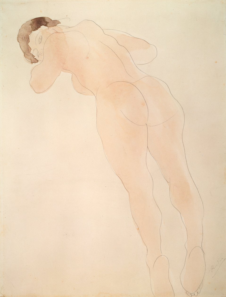 A Nude, 1900-1908. de Auguste Rodin