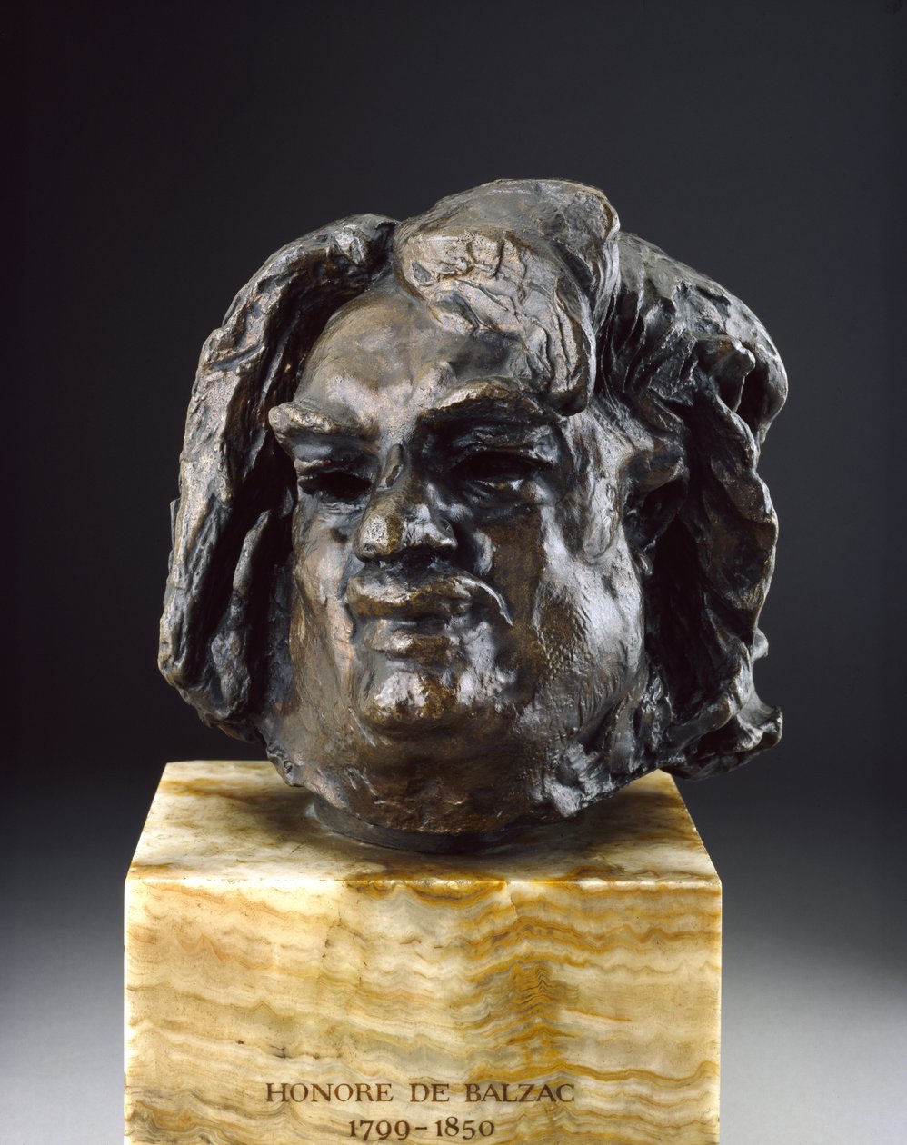 Balzac, cabeça antes do último estudo (bronze) de Auguste Rodin