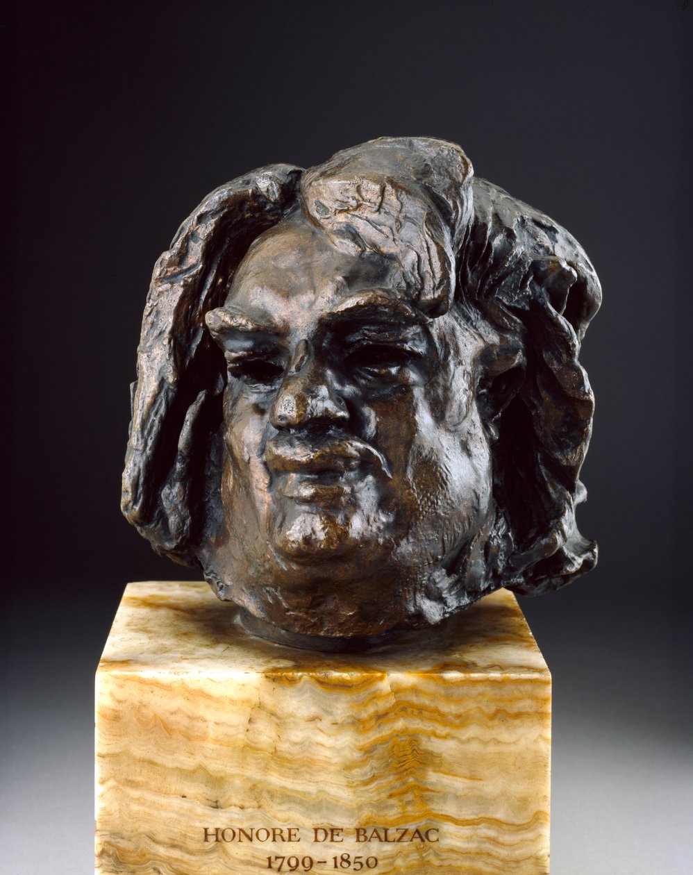 Balzac, Cabeça antes do Último Estudo, década de 1890 de Auguste Rodin