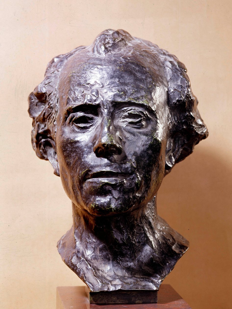 Busto de Gustav Mahler (1860-1911) compositor Escultura de Auguste Rodin (1840-1917) Paris do século XIX, Musee Rodin de Auguste Rodin