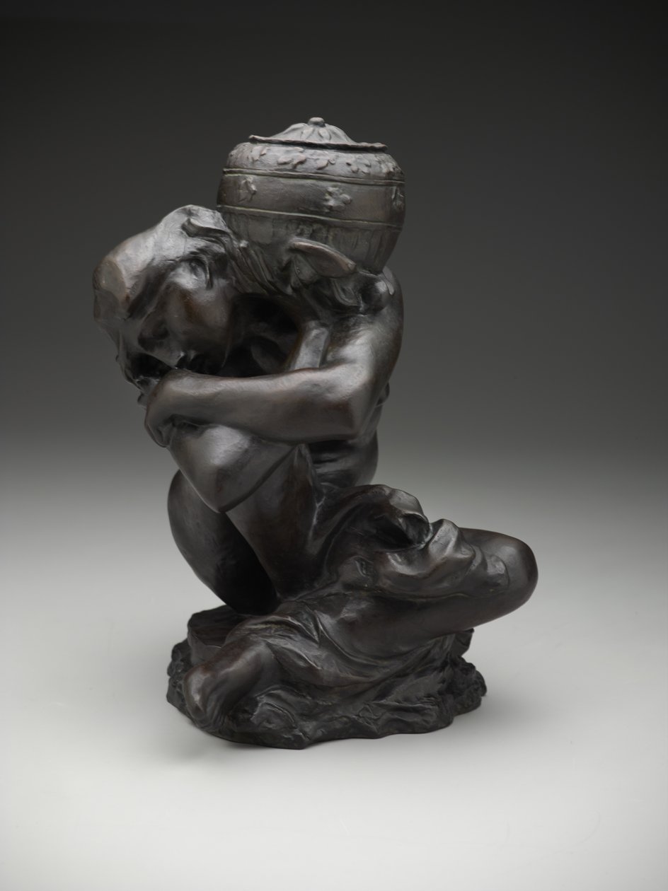 Cariátide caída carregando uma urna de Auguste Rodin
