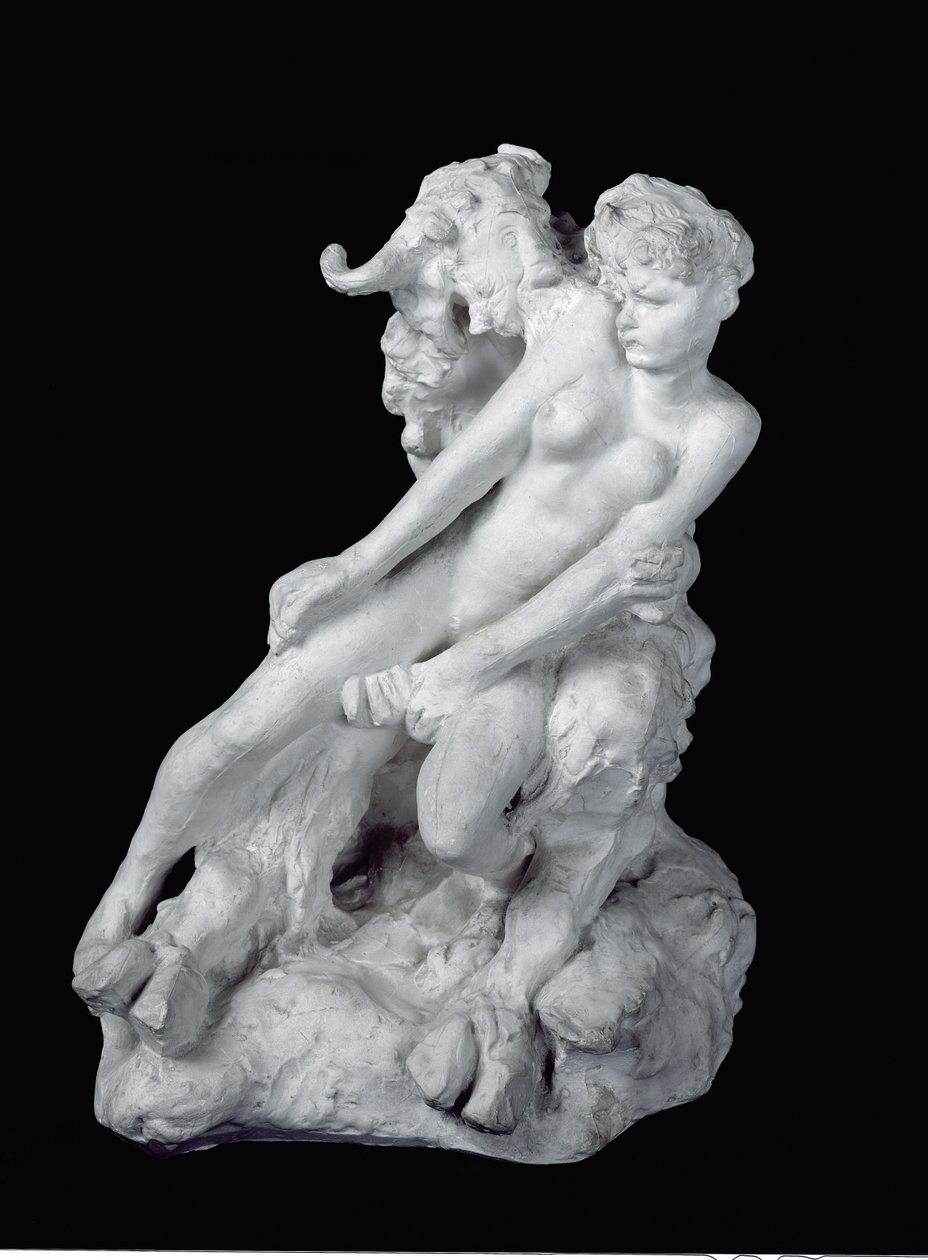 Fauno e Ninfa, c.1886 (gesso) de Auguste Rodin