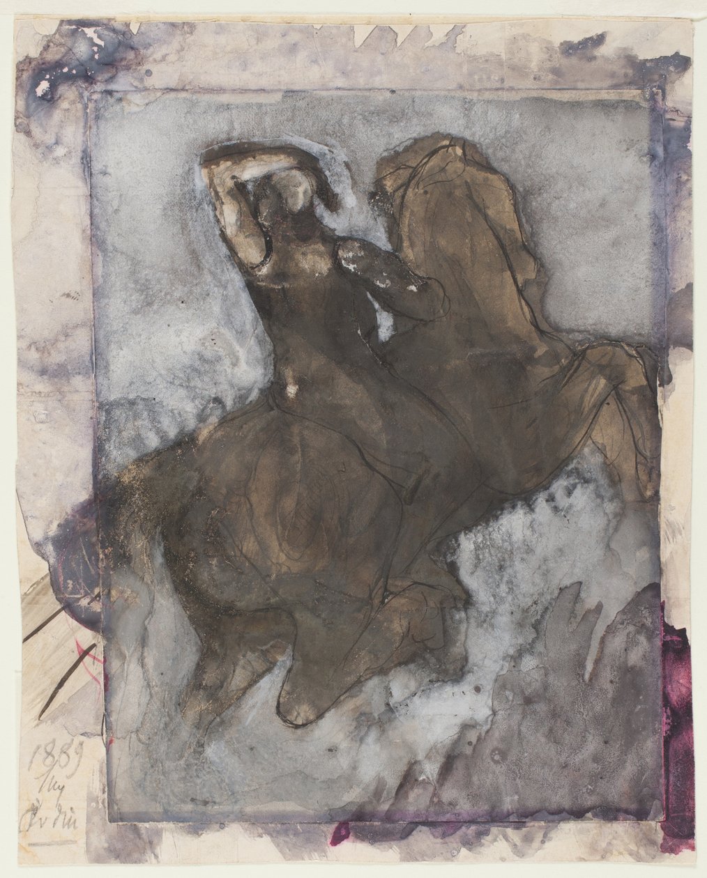 Cavaleiro (frente); Cavalo e cavaleiro (verso) de Auguste Rodin