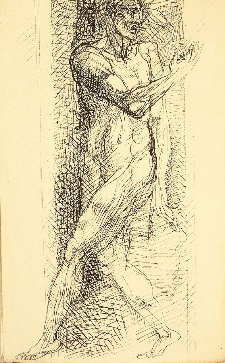 Ilustração para Les Fleurs du Mal As Flores do Mal de Charles Baudelaire, 1887-1888. de Auguste Rodin