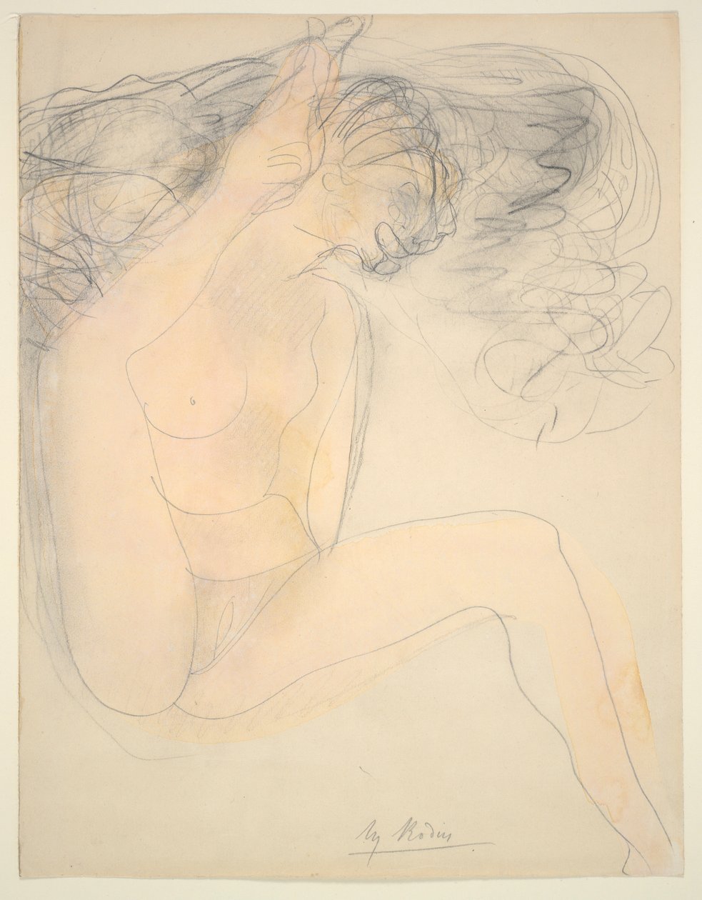 Nude - calcanhar na orelha de Auguste Rodin