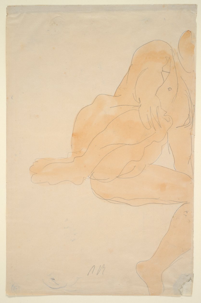 Nu sentado, joelho levantado de Auguste Rodin