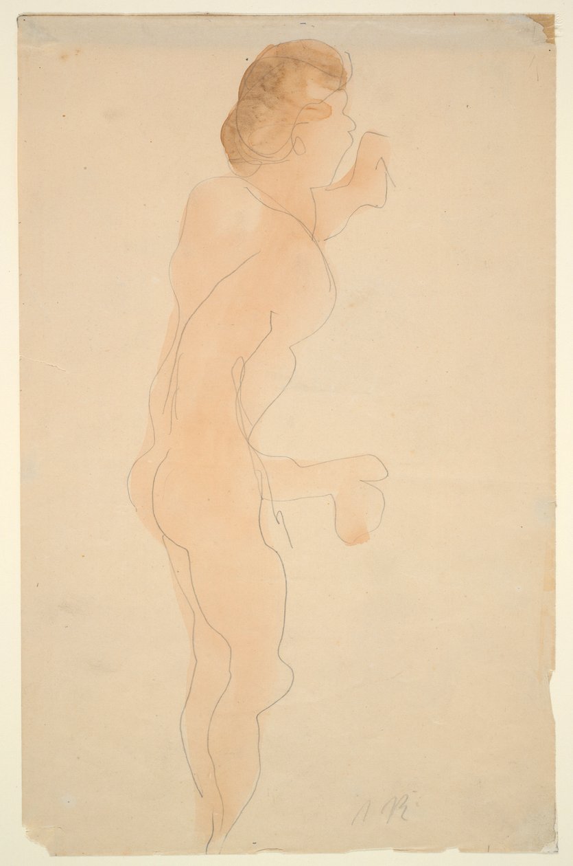 Nu em pé, de lado e de costas de Auguste Rodin
