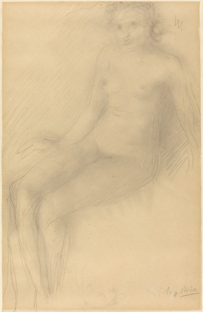 Nu feminino sentado de Auguste Rodin