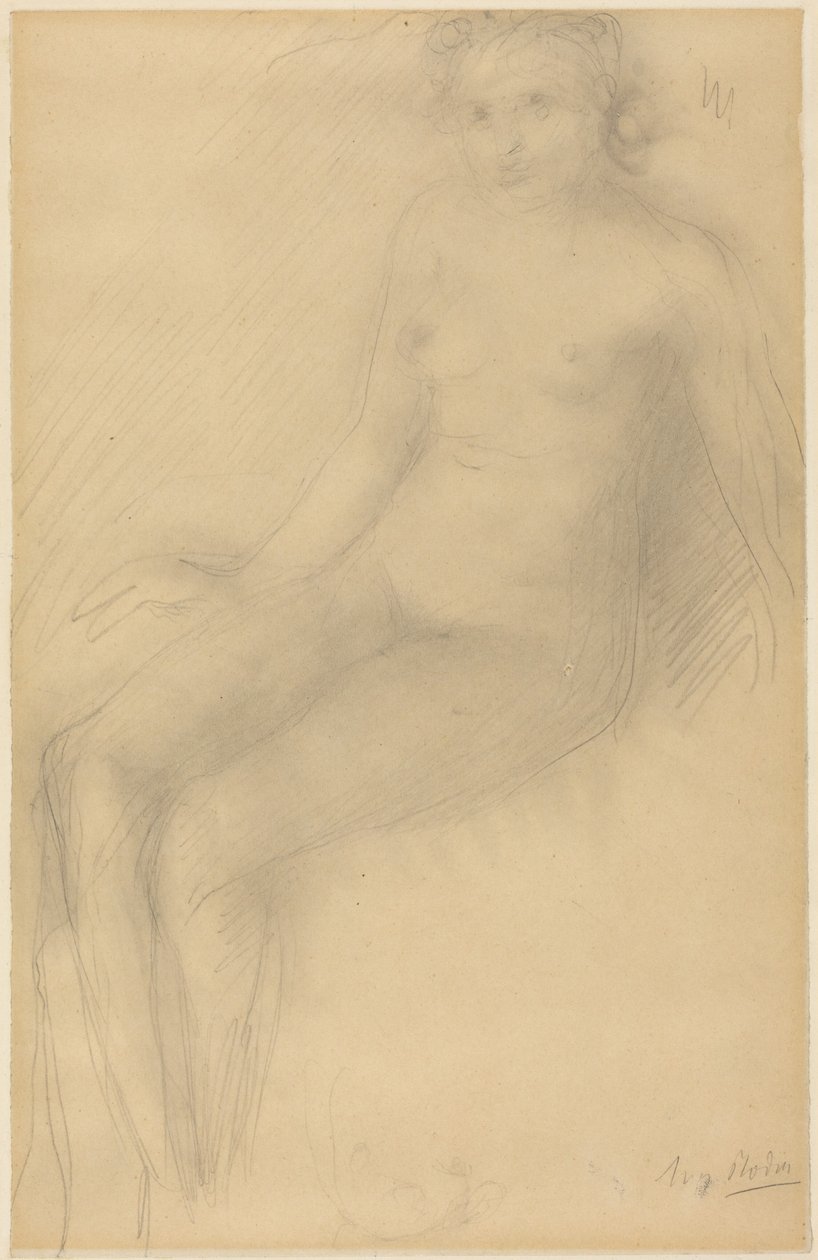 Nu feminino sentado de Auguste Rodin