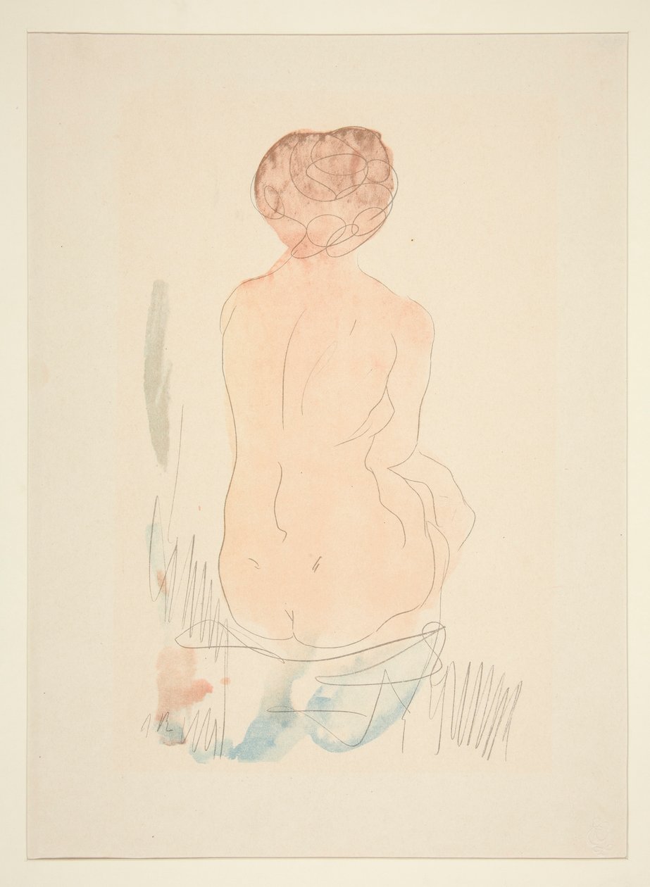 Nu sentado, visto de costas de Auguste Rodin