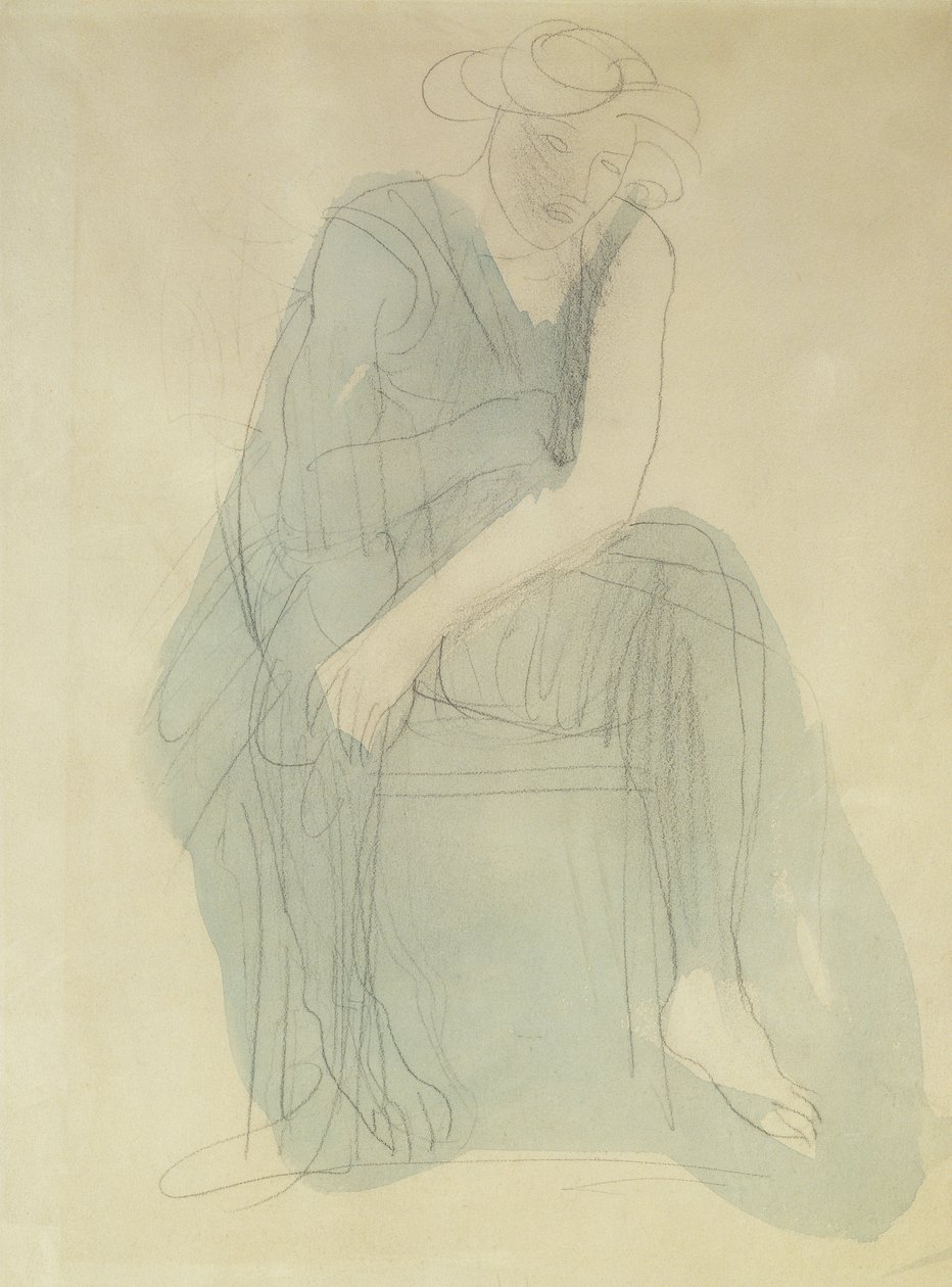 Mulher sentada; Mulher sentada, de Auguste Rodin