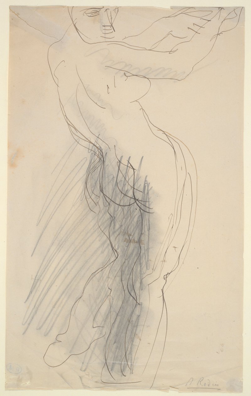Nua Feminina em pé, Braços Levantados de Auguste Rodin