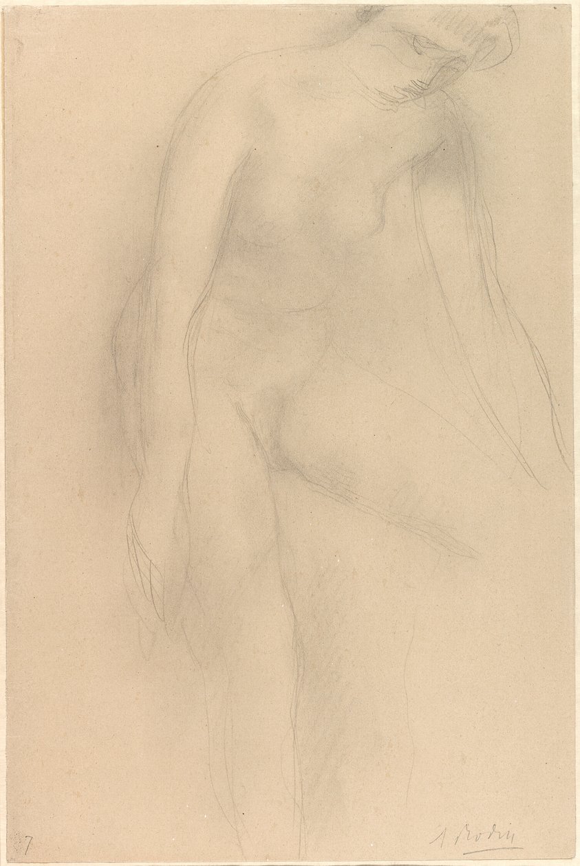 Nu feminino em pé, inclinado para a frente de Auguste Rodin