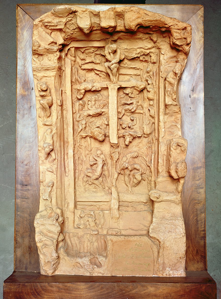 Estudo para as portas do inferno, 1889-90 (terracota) de Auguste Rodin