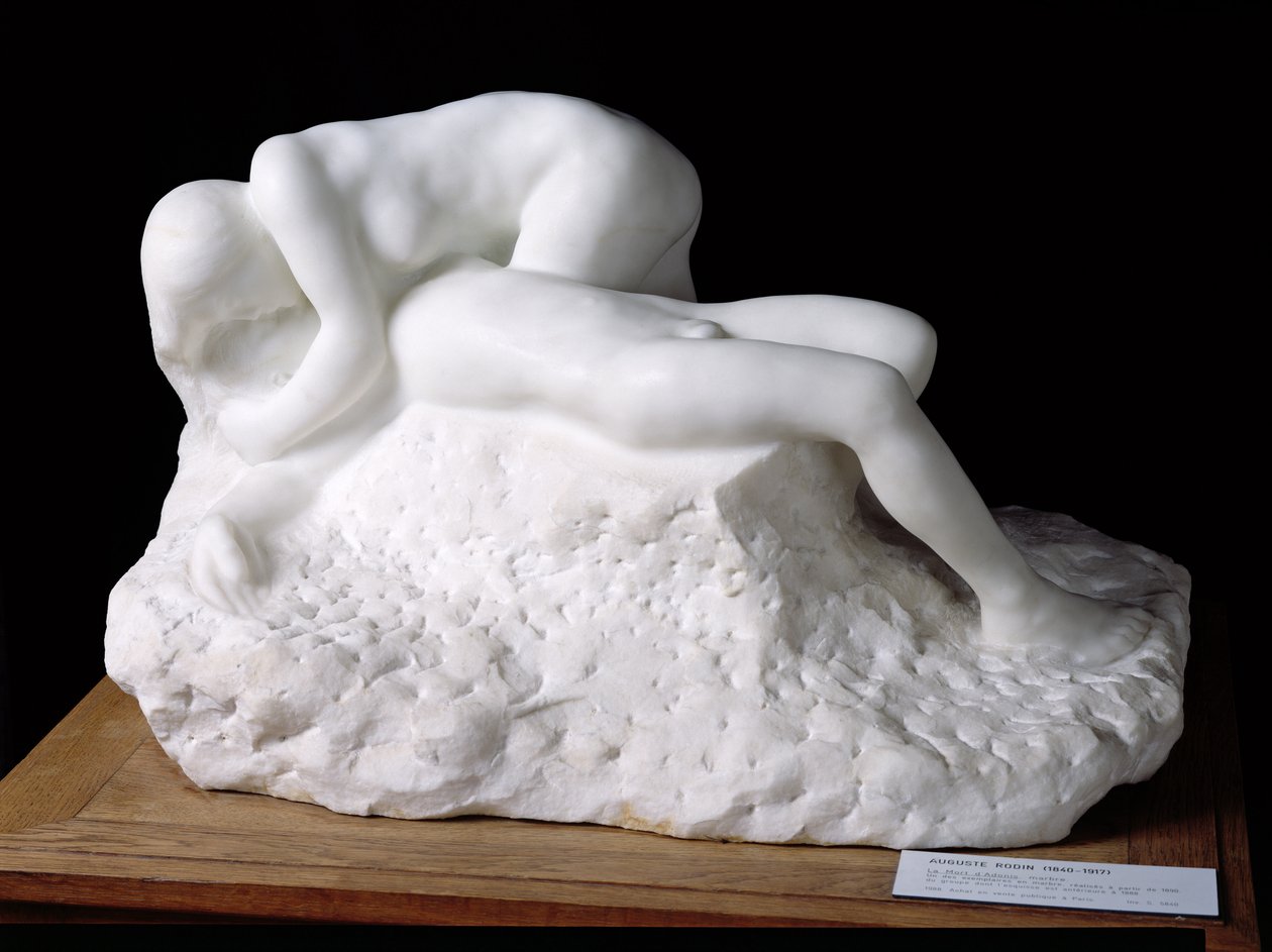 A morte de Adonis, depois de 1888 (mármore) de Auguste Rodin